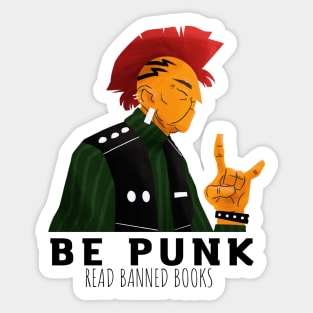 Read Banned Books, Be Punk Sticker